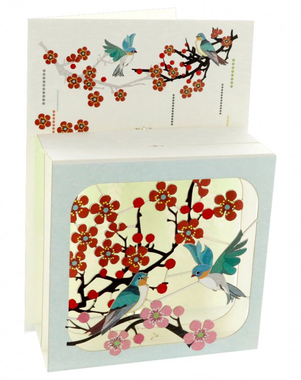 Forever Cards Magic Box Wenskaart - Spring Day Birds & Blossoms