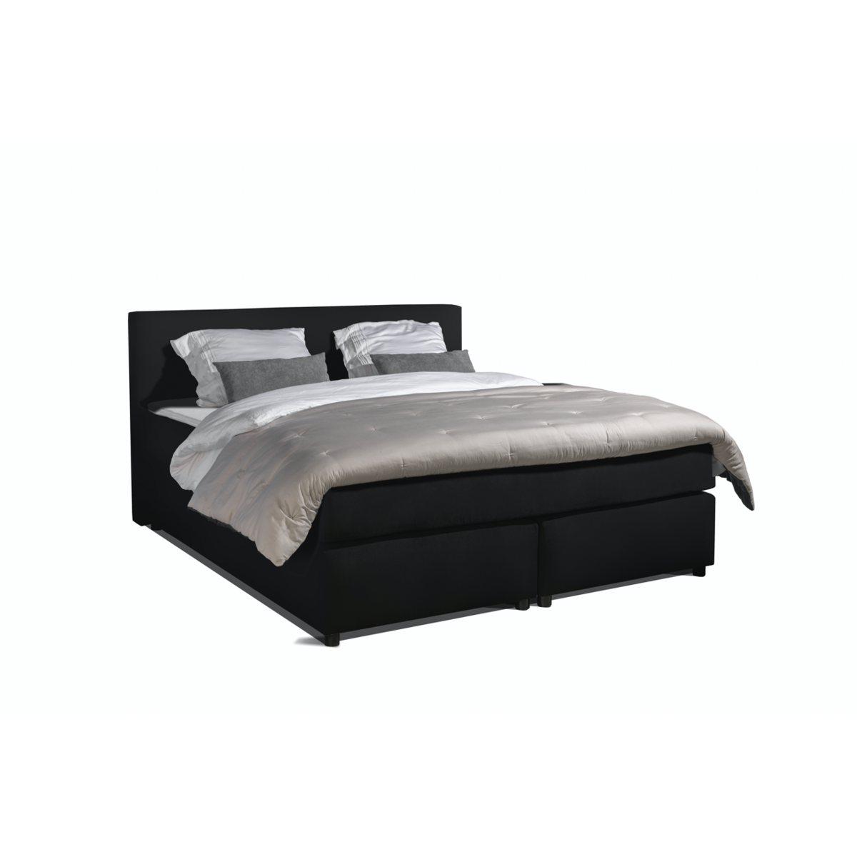 Mörgenn Boxspring Parga Aspecto de cuero - Juego completo