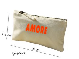 Kosmetyczka AMORE - napis w wielu kolorach