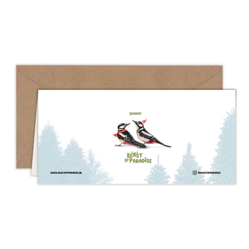 Christmas Card, Bird Holiday Card, Animal Greeting Cards