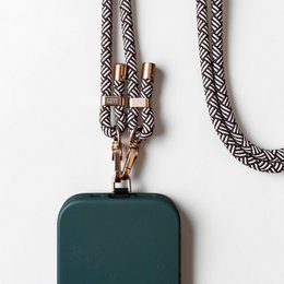 Mobile phone chain - brown-white MESSE