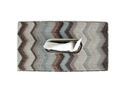 Tissue box zigzag gray blue pattern facial tissue box
