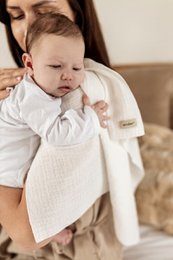 ELENA Musselin-Babywickeltuch – 100 % Baumwolle – Creme