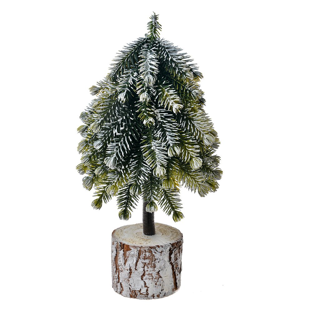 Kerstdecoratie Kerstboom 11x11x25 cm Groen Kunststof