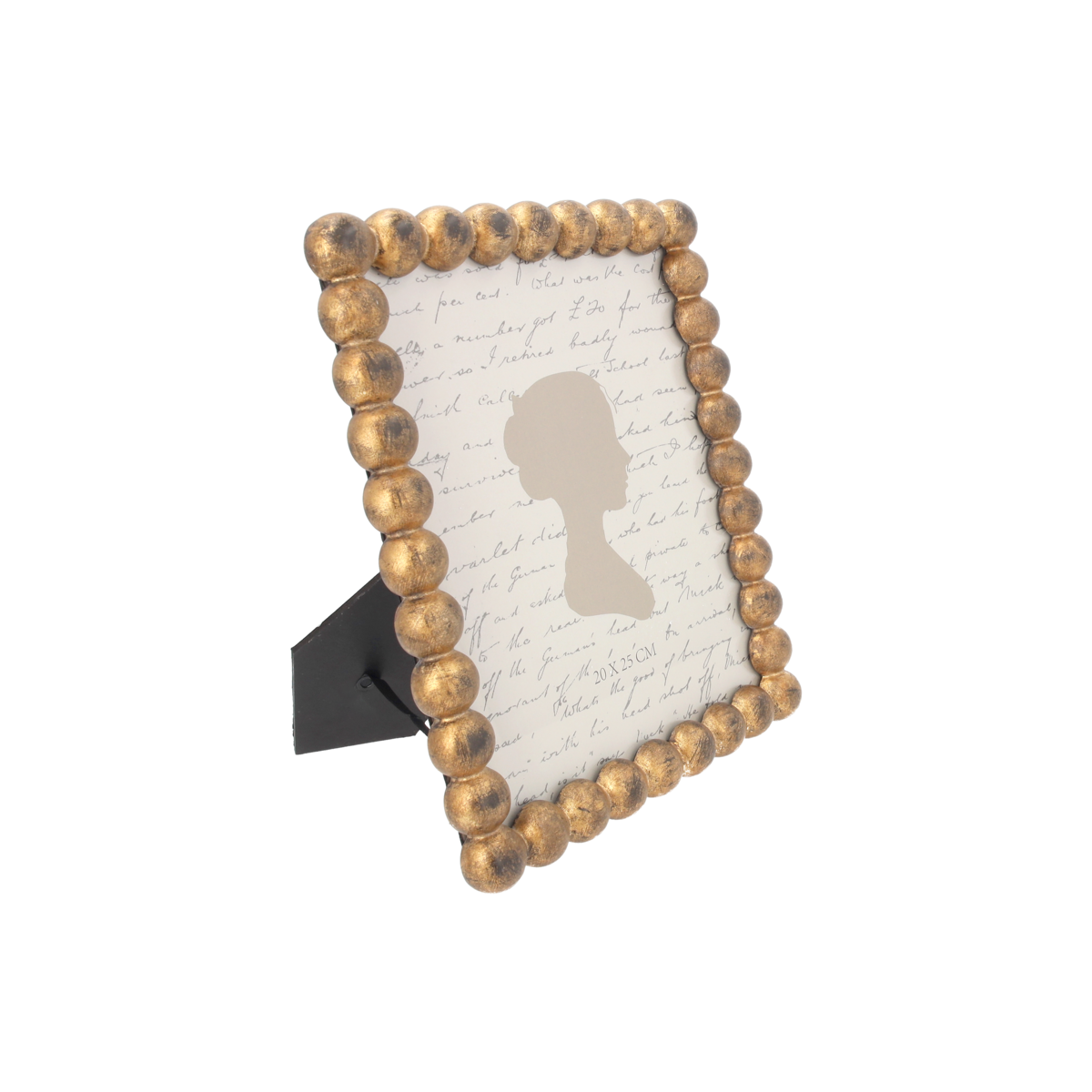Decorative photo frame in gold resin spheres 24x19 cm