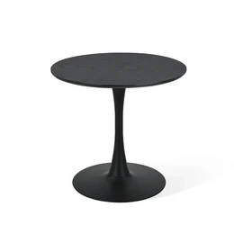 Mesa de comedor redonda de Tiana [Travertino] [80 cm]