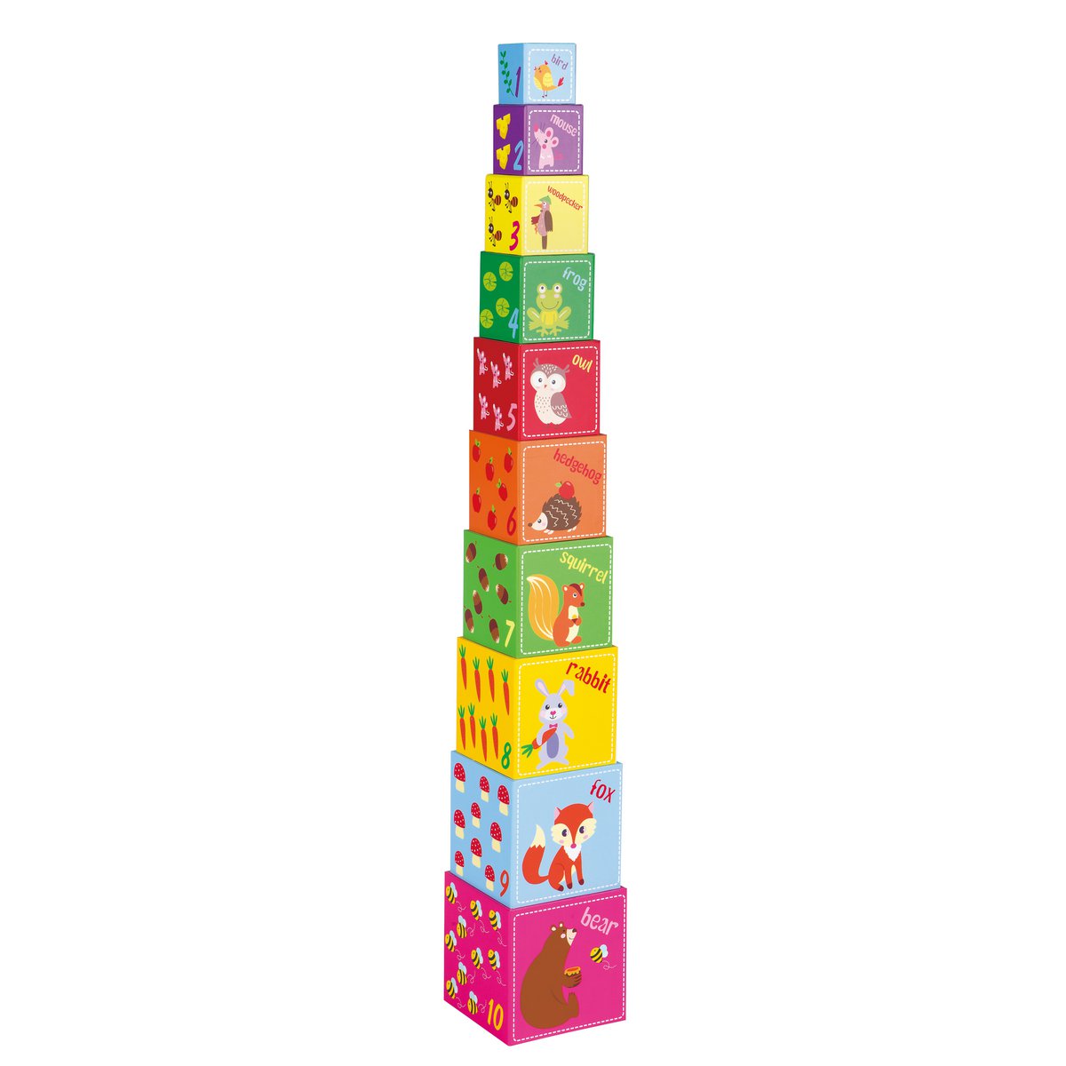 Lelin® Stapelblokken - Bosdieren