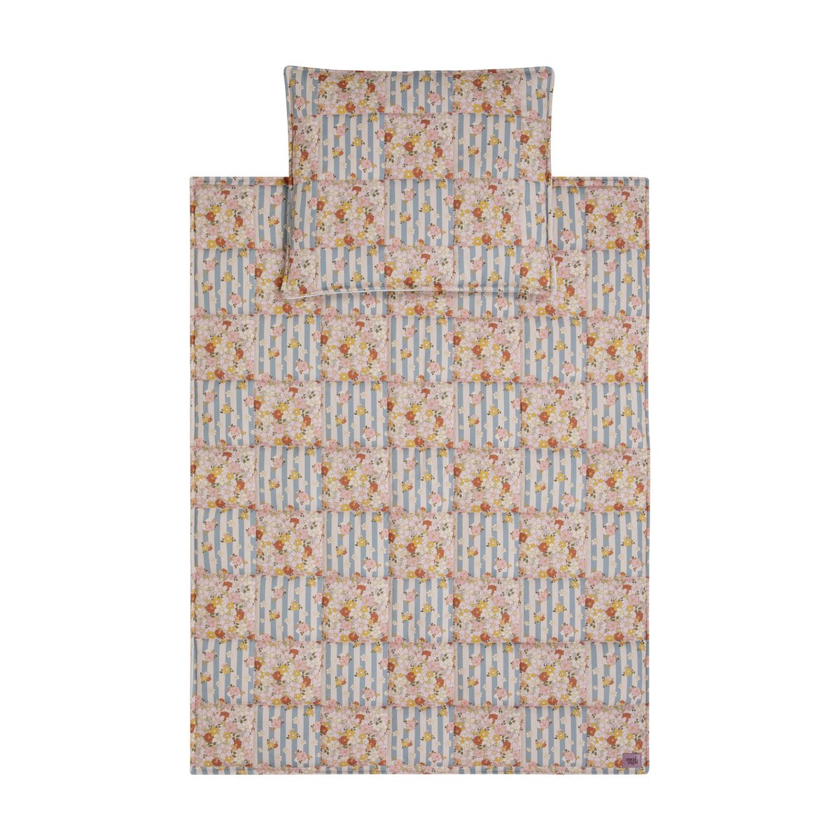 Ensemble de literie matelassée en coton pour les enfants «Garden d'été» - conception patchwork, petite taille