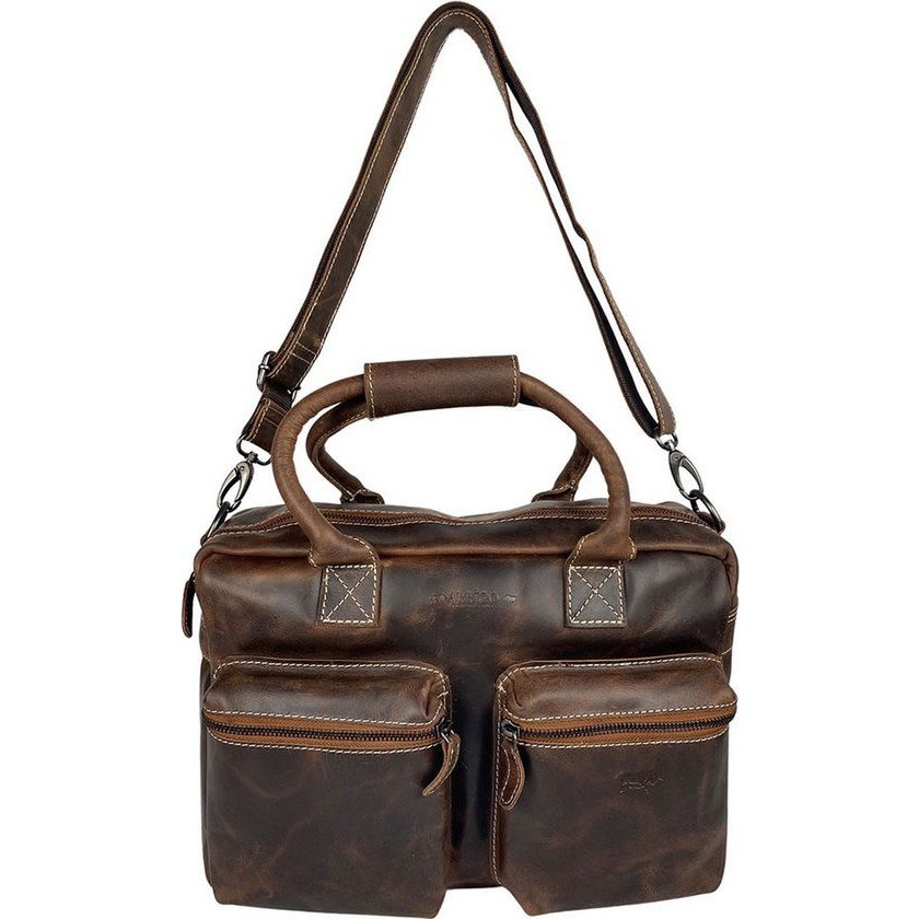 Umhängetasche Cognac Cowboysbag Laptop -Tasche 13 Zoll Buffaloer Handtasche Arrigo
