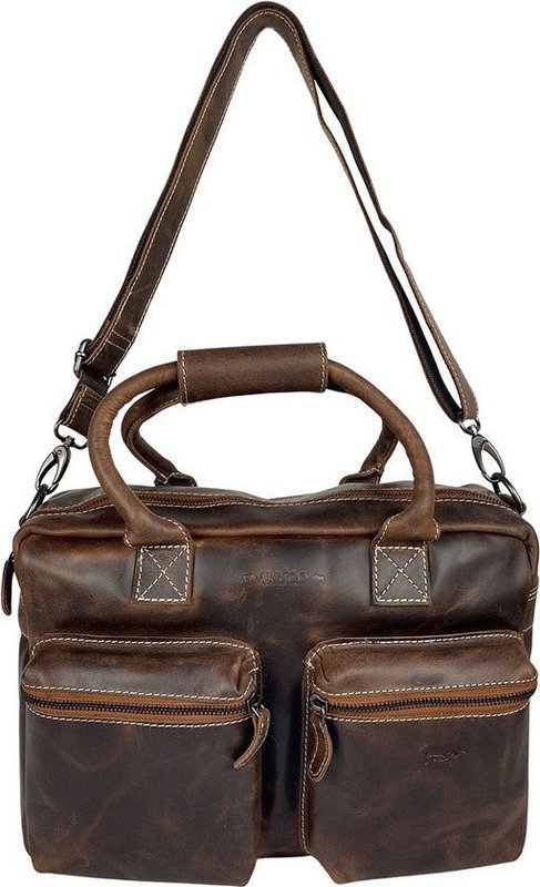 Stume a tracolla Cognac Cowboysbag Borsa per laptop da 13 pollici Buffaloer Borse Arrigo