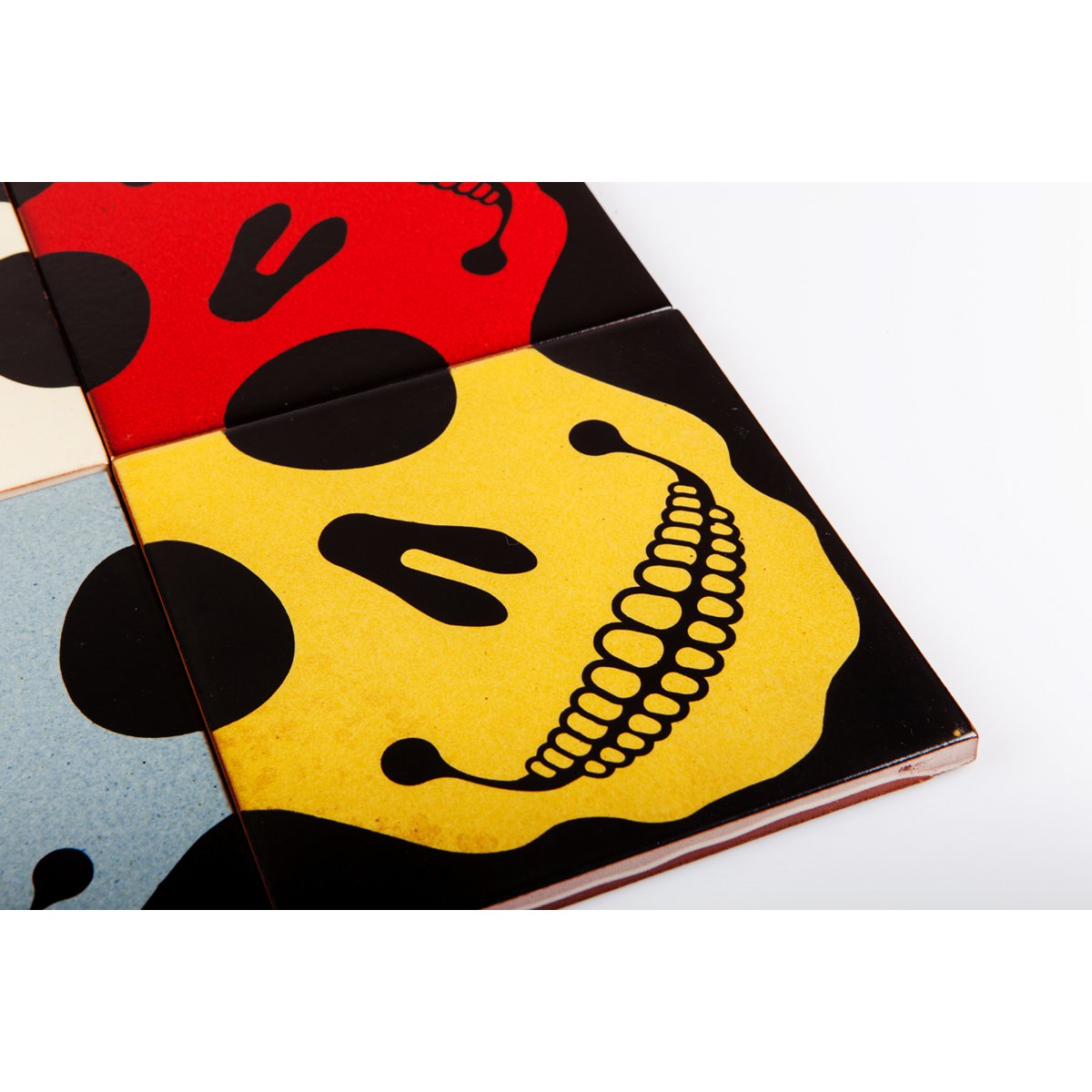 Self-adhesive Mural 4 tiles, Skull Colors