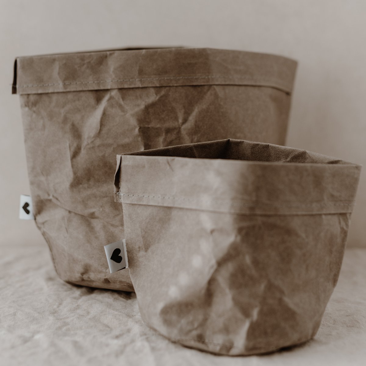 Paperbag zestaw 2 szt. szary (zestaw = 6 zestawów)