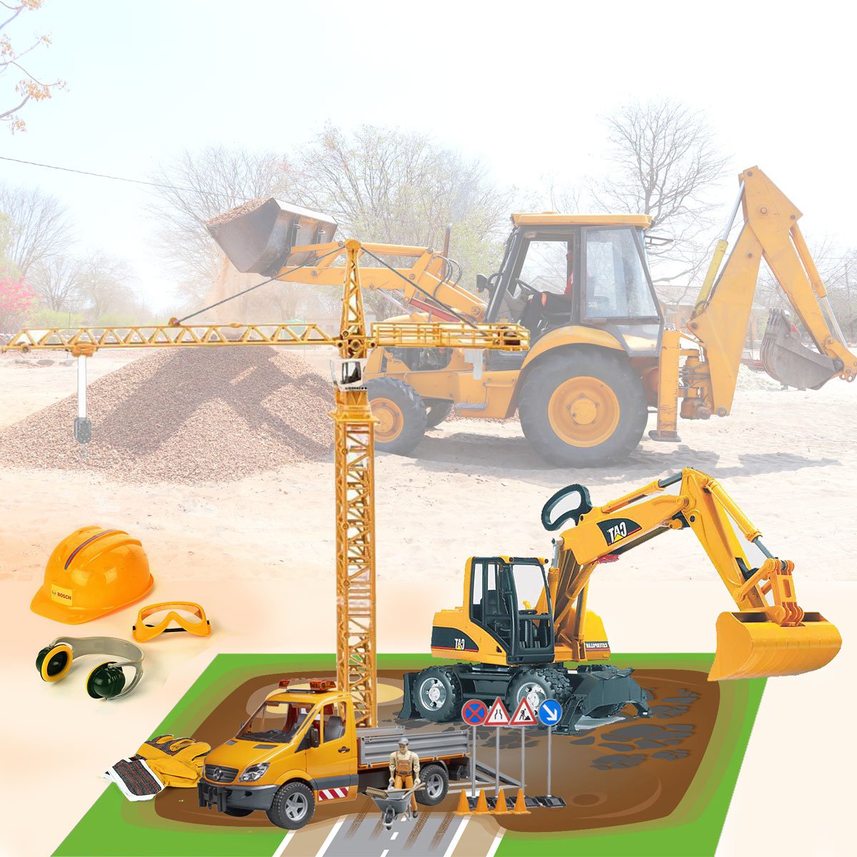Alfombra de juego - sitio de construcción