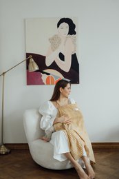 Tisu Nursing Cover, Mustard Gingham
