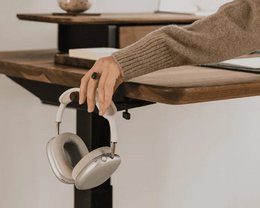 Desk-Mounted Headphone Hook