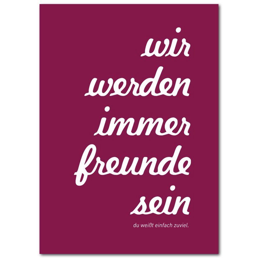 Postkarte "Für immer Freunde"