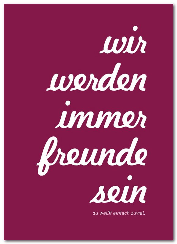 Postkarte "Für immer Freunde"