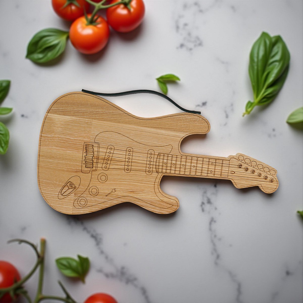 Planche à découper, planche à découper en bois en forme de guitare