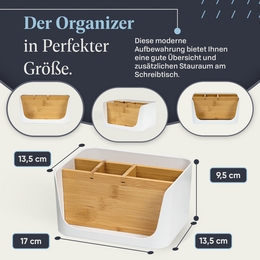ECO Schreibtisch Organizer | Tisch- Büro- Kosmetik- Organizer | Handy & Tablet Halterung |