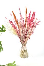Bouquet de fleurs séchées - Cerise - 60 cm