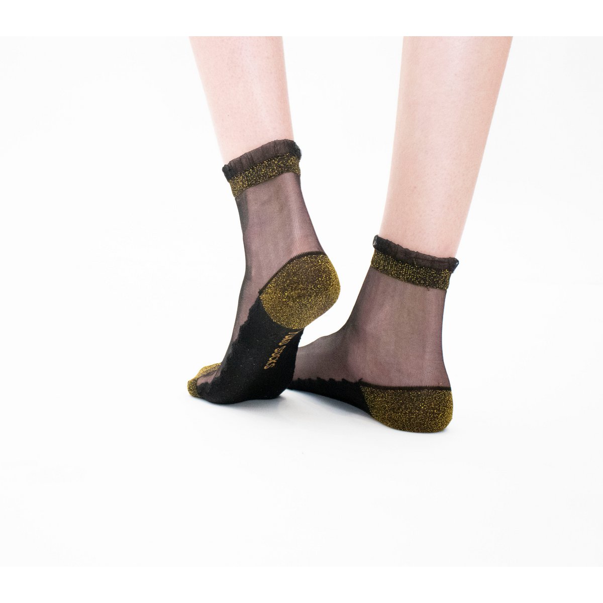 Shine - Gold - Women's socks in ultra-resistant voile