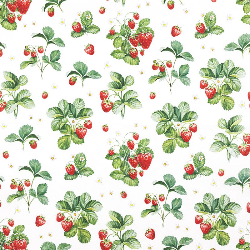 Cocktail napkins Strawberry Pattern