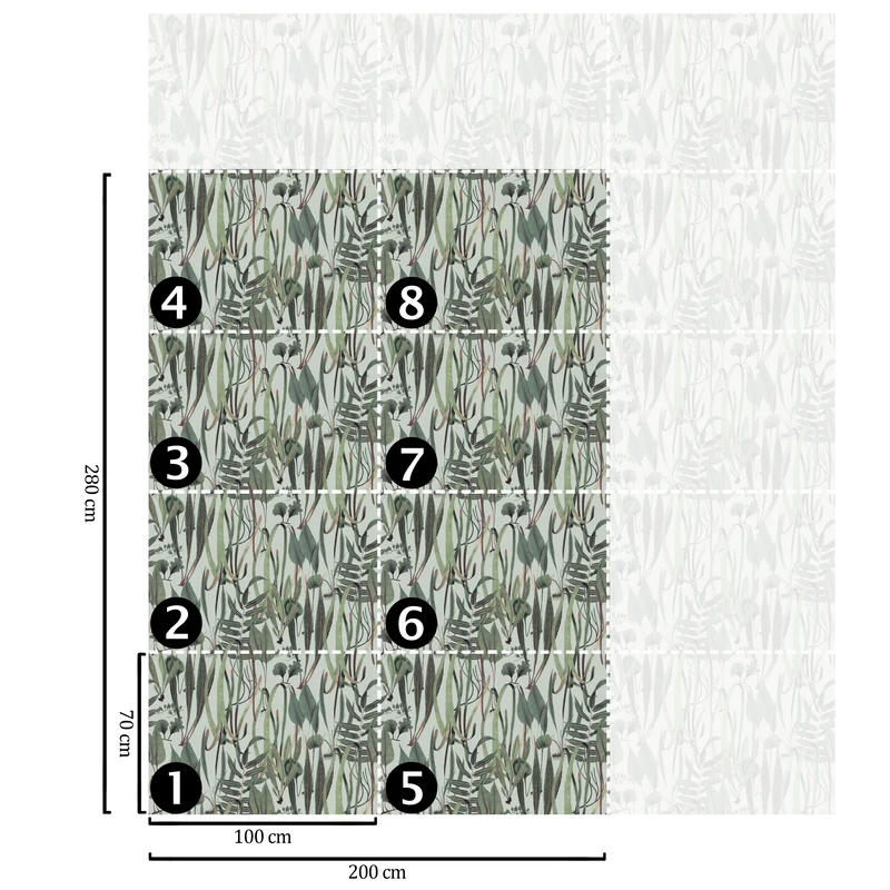 Papel pintado vintage de hierbas botánicas
