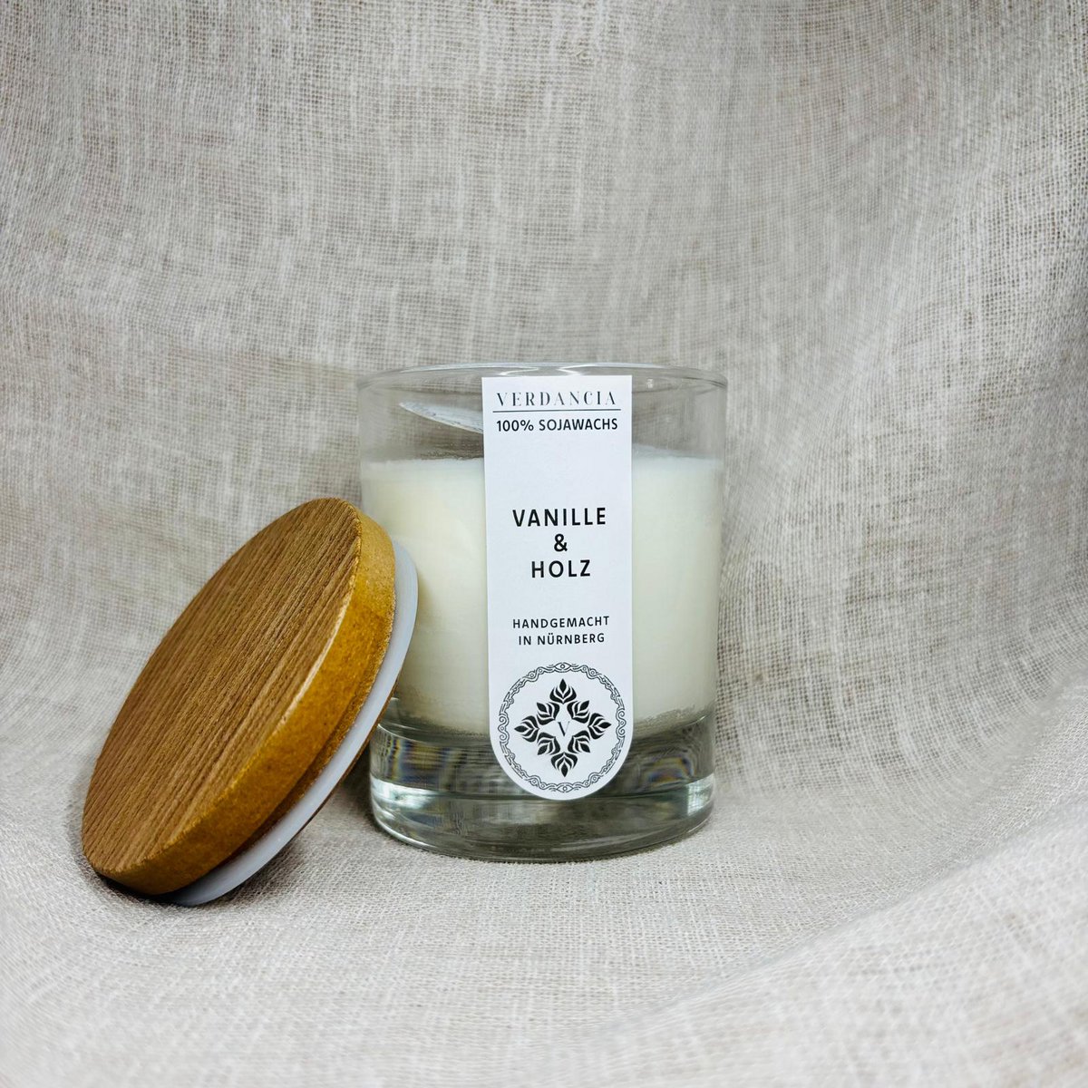 Vanille & Hout | Geurkaars sojawas – vanille, patchouli en sandelhout – warm en gezellig
