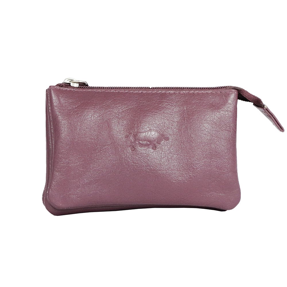 Leather Key Pouch In 11 Colors - With Zipper And Key Rings - Arrigo