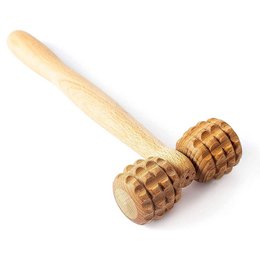 Rouleau de massage en bois outil masseur T-Roller visage cou bras dos corps
