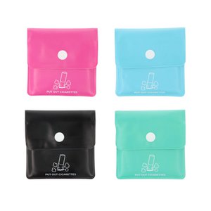 Transportable Ashtray with Clip Closure - PVC and Aluminum