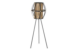 LAMPARA PIE BAMBU METAL 38X38X119 NEGRO LA197149