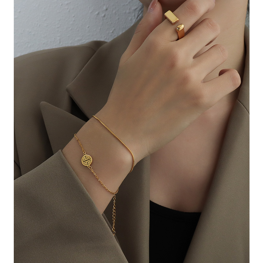 Pulsera "LIMA" Chapada en Oro