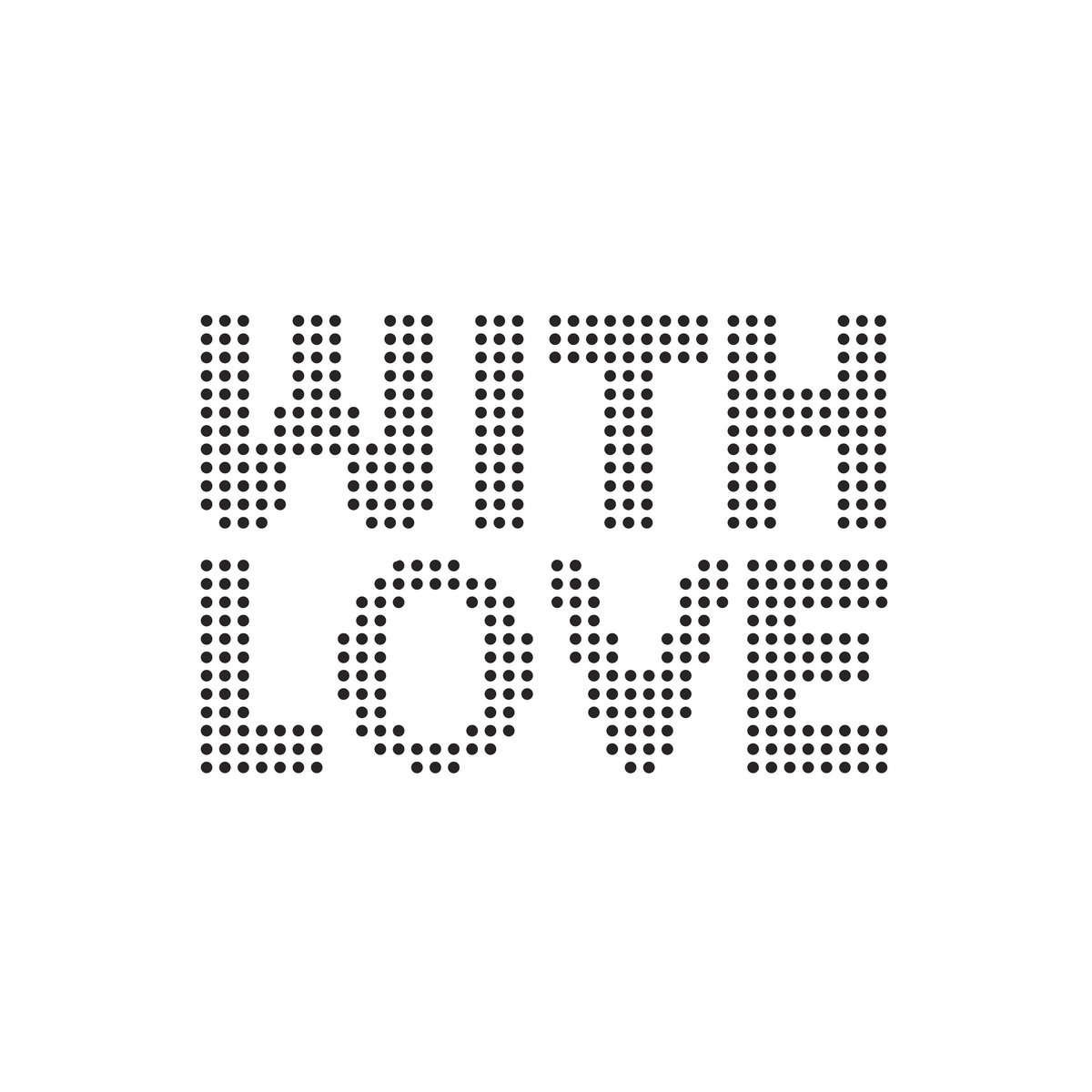 Mit Liebe (gepunktet) Textstempel