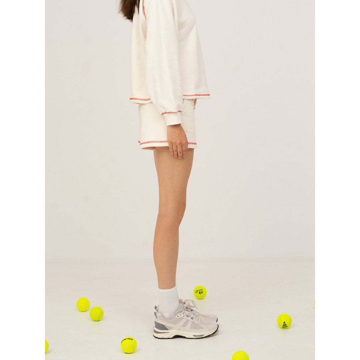 Form White Jersey Sweat Shorts