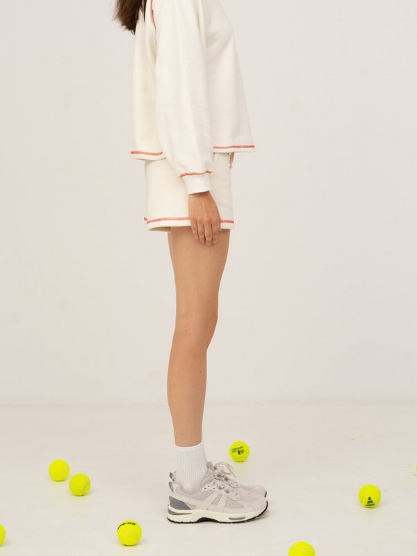 Form White Jersey Sweat Shorts