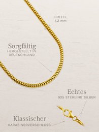 Chaîne serpent ETERNITY fine plaquée or
