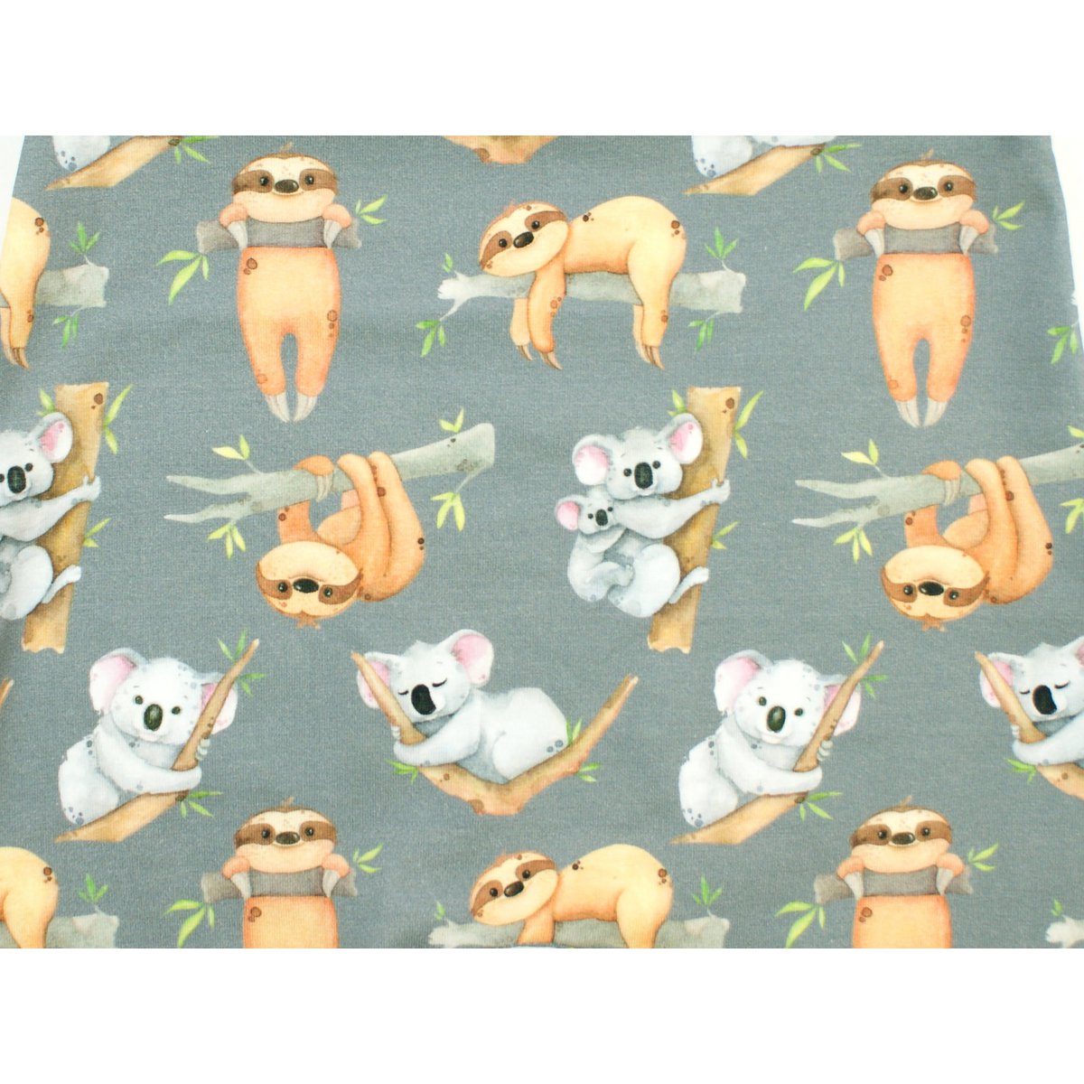 Pantalon bébé unisexe koala et paresseux gris, citron