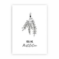 Christmas postcard - mistletoe