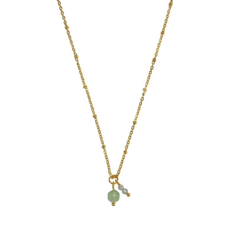 Halskæde Aquamarine & Aventurine - Guld