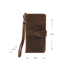 Hoesje iPhone 11 Pro Lichtbruin Leer – iPhone 11 Pro Hoesje Lichtbruin Buffelleer – Leren Hoesje iPhone 11 Pro – Bookcase Hoesje Leer