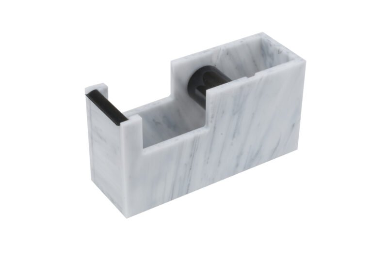 Selvklæbende tape dispenser marmor hvid