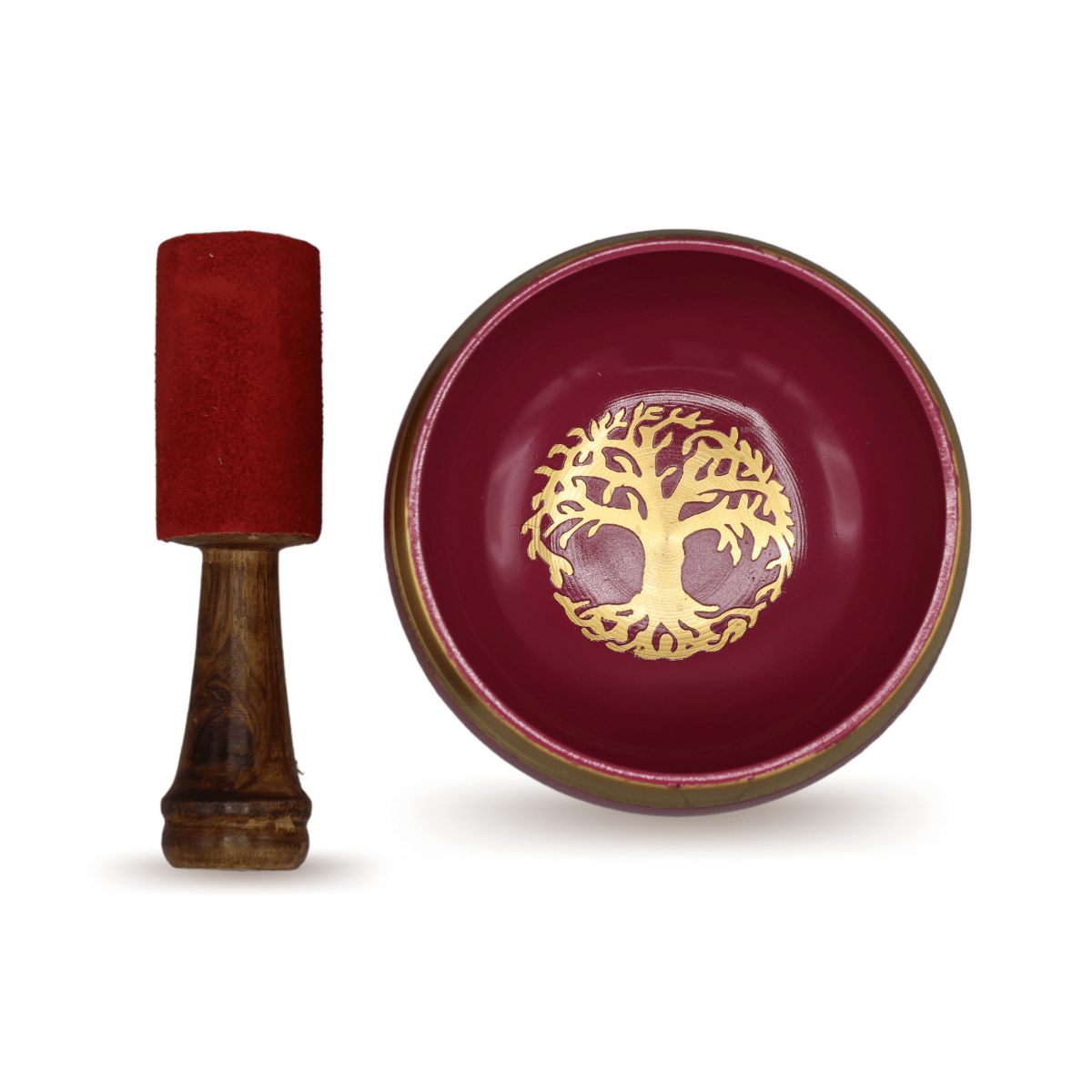 Singing Bowl Pink Tree of Life 9 Cm Set of 4 Pcs