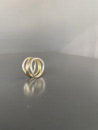 Wave ring in silver and brass