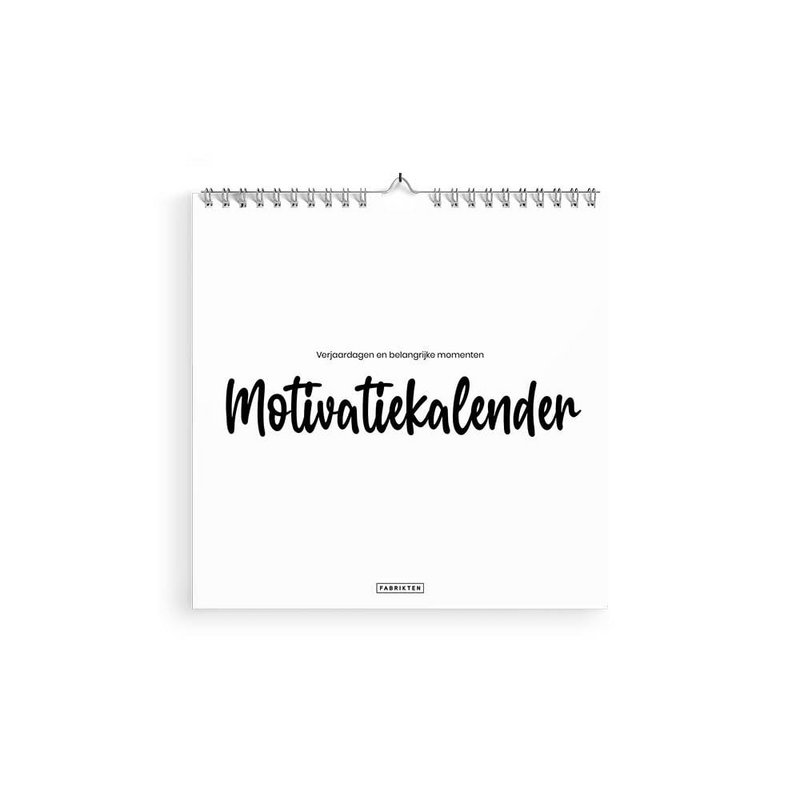 Ekologiczny kalendarz urodzinowy Motywacja 21x21 cm – Minimalistyczny kalendarz kwadratowy