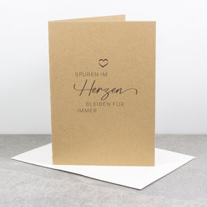 Mourning card “Traces in the heart”