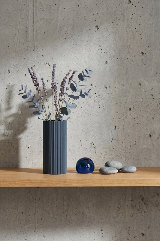 Vaso scanalato, impermeabile – stampato in 3D | Collezione foderata