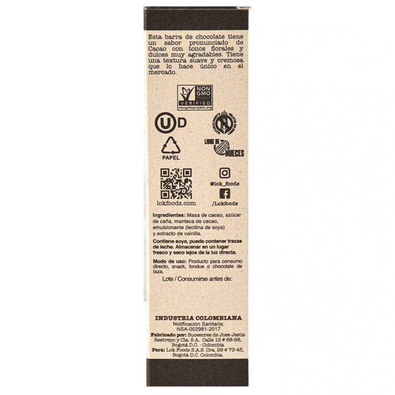 Dark Chocolate Bar | 85% Cacao | 35g