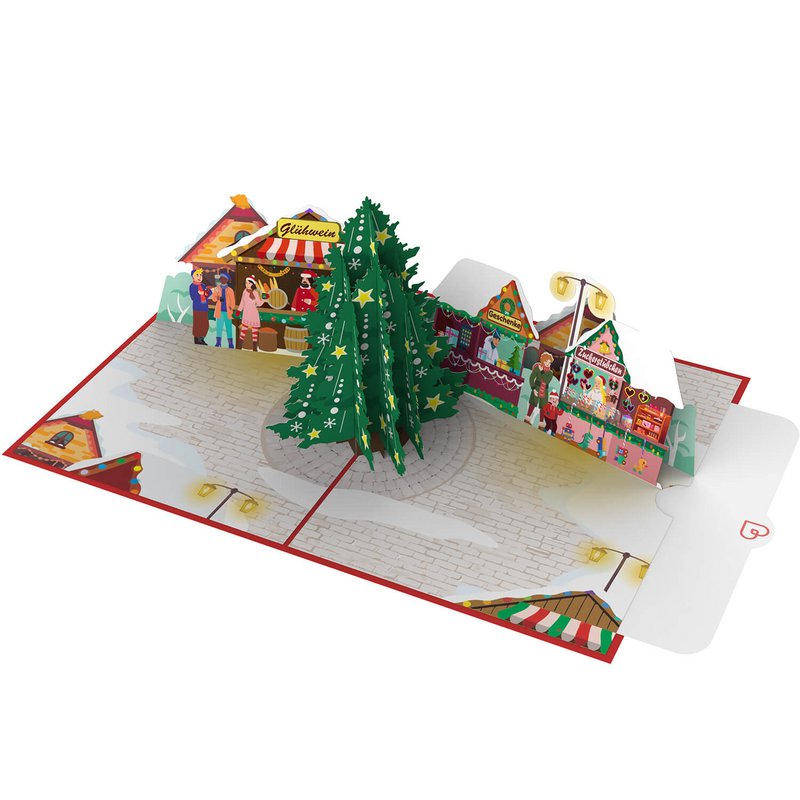 Julemarked pop-up kort