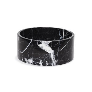Marble fruit bowl round Ø24cm black